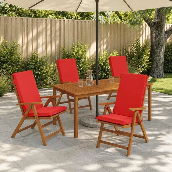 4-dijelni jastuci s visokim naslonima GEMERT 4 pcs Crvena - Crvena (poliester) 120 x 50 x 6 cm 4