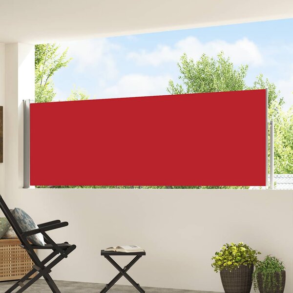 Uvlačiva bočna tenda za terasu 100 x 500 cm crvena - Crvena / 100 x 500 cm