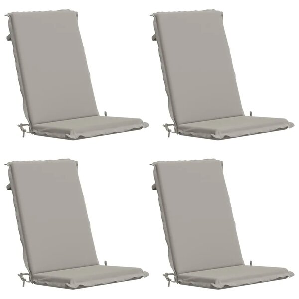 4-dijelni jastuci s visokim naslonima GEMERT 4 pcs Siva - Siva (poliester) 120 x 50 x 6 cm 4