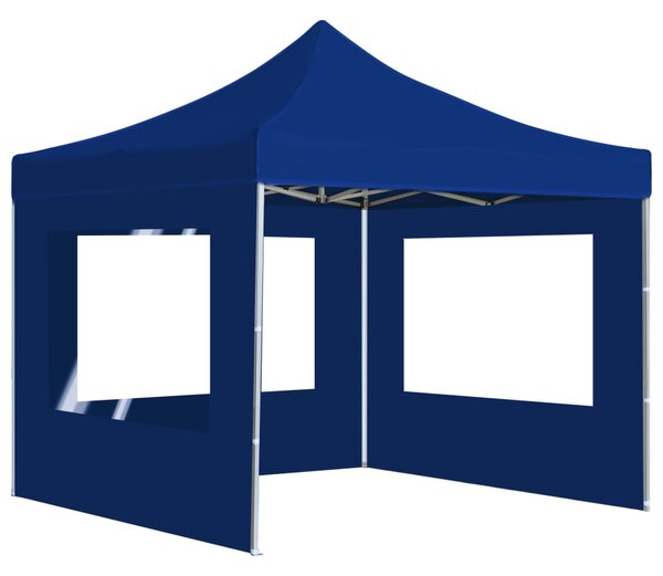 Sklopivi šator za zabave sa zidovima aluminijski 2 x 2 m plavi - Plava / N/A