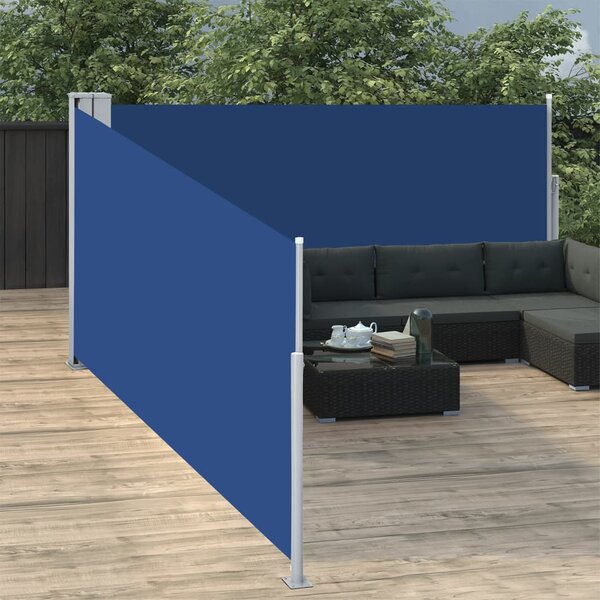 Uvlačiva bočna tenda 100 x 1000 cm plava - Plava / 100 x 1000 cm