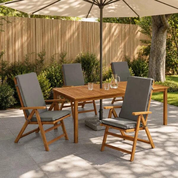 4-dijelni jastuci s visokim naslonima GEMERT 4 pcs Siva - Siva (melange) 120 x 50 x 6 cm 4