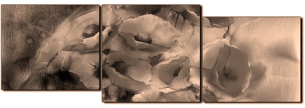 Slika na platnu - Akvarel, buket makova, reprodukcija - panorama 5270FE (90x30 cm)
