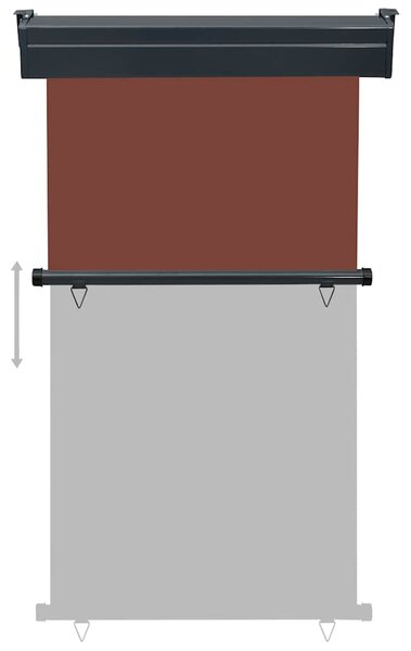 Balkonska bočna tenda 105 x 250 cm smeđa - Smeđa / 105 x 250 cm