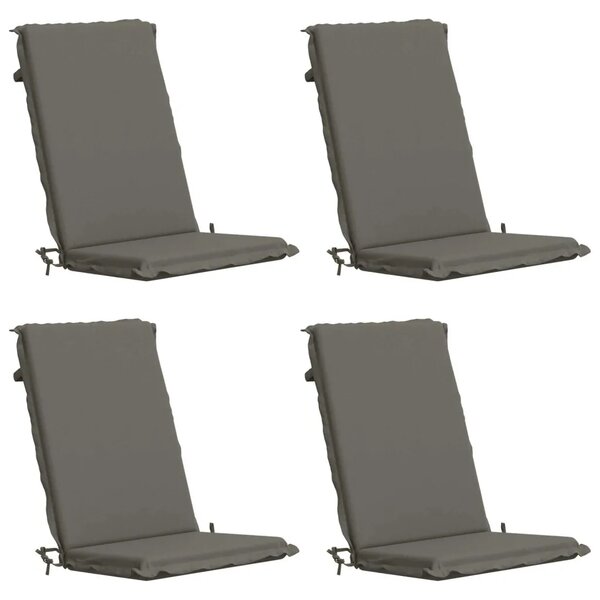 4-dijelni jastuci s visokim naslonima GEMERT 4 pcs Siva - Siva (melange) 120 x 50 x 6 cm 4