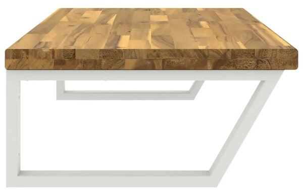 Polica za Lavabo - Umivaonik s prirodnim rubom montirana na zid Bijela - Bjeljenje 90 x 50 x 24 cm Četvrtasto