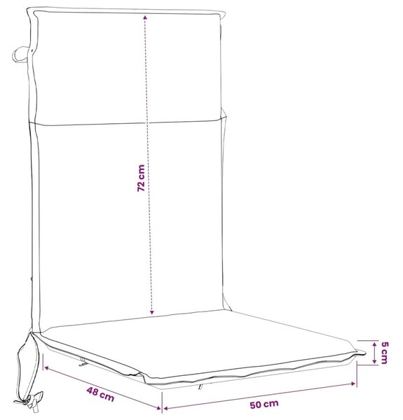 2-dijelni jastuci s visokim naslonima GEMERT 2 kom. Crna - Crna (poliester) 120 x 50 x 5 cm 2