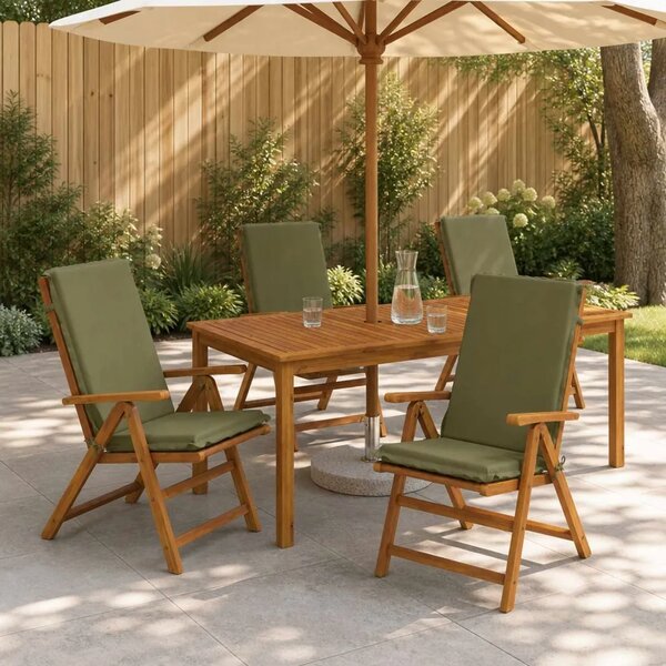 4-dijelni jastuci s visokim naslonima GEMERT 4 pcs - Maslinasta zelena (melange) 120 x 50 x 6 cm 4