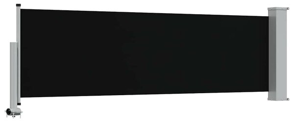 Uvlačiva bočna tenda za terasu 80 x 300 cm crna - Crna / 80 x 300 cm