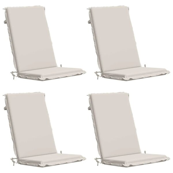 4-dijelni jastuci s visokim naslonima GEMERT 4 pcs Bijela - Bijela (melange) 120 x 50 x 6 cm 4