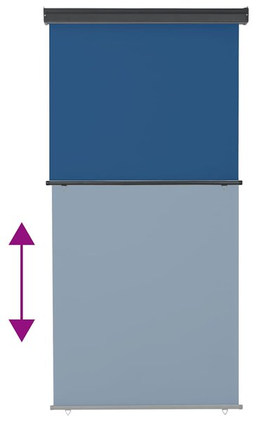 Balkonska bočna tenda 125 x 250 cm plava - Plava / 125 x 250 cm