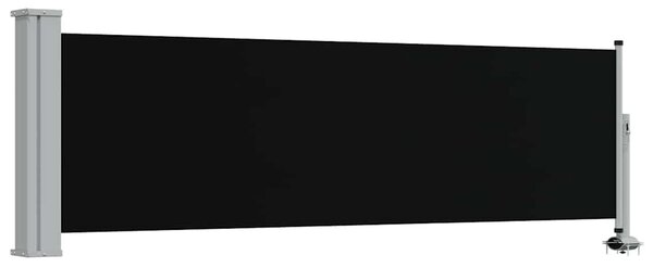 Uvlačiva bočna tenda za terasu 80 x 300 cm crna - Crna / 80 x 300 cm