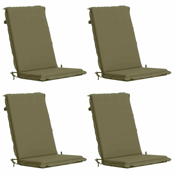 4-dijelni jastuci s visokim naslonima GEMERT 4 pcs - Maslinasta zelena (melange) 120 x 50 x 6 cm 4