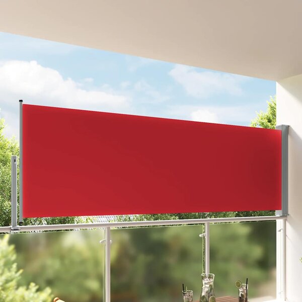Uvlačiva bočna tenda za terasu 120 x 300 cm crvena - Crvena / 120 x 300 cm