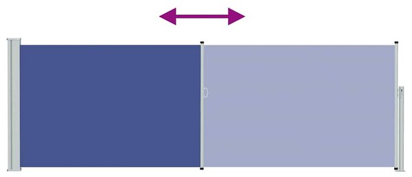 Uvlačiva bočna tenda za terasu 100 x 300 cm plava - Plava / 100 x 300 cm