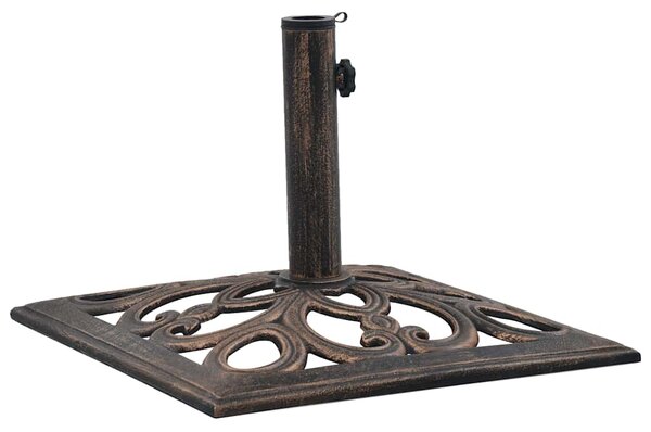 Stalak za suncobran brončani 12 kg 49 cm od lijevanog željeza - Smeđa / 49 x 49 x 33 cm