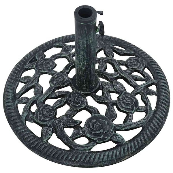 Stalak za suncobran zeleni 9 kg 40 cm od lijevanog željeza - Zelena / 40 x 40 x 32 cm