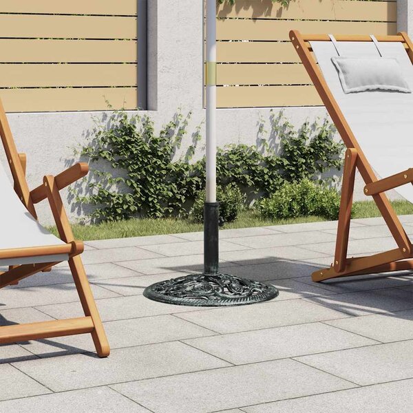 Stalak za suncobran zeleni 9 kg 40 cm od lijevanog željeza - Zelena / 40 x 40 x 32 cm