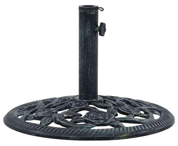 Stalak za suncobran zeleni 9 kg 40 cm od lijevanog željeza - Zelena / 40 x 40 x 32 cm