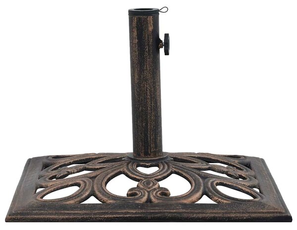 Stalak za suncobran brončani 12 kg 49 cm od lijevanog željeza - Smeđa / 49 x 49 x 33 cm