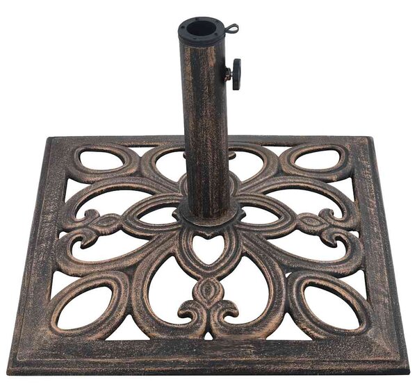 Stalak za suncobran brončani 12 kg 49 cm od lijevanog željeza - Smeđa / 49 x 49 x 33 cm