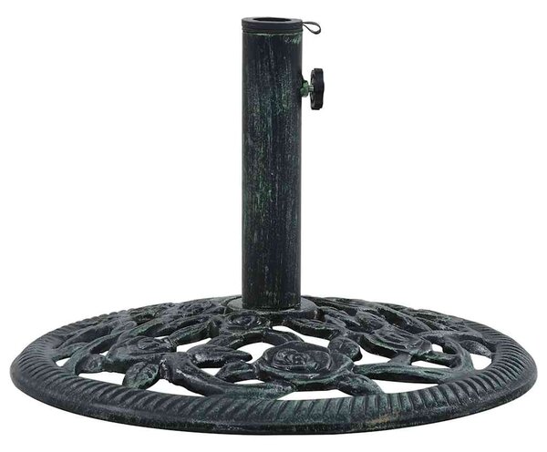 Stalak za suncobran zeleni 9 kg 40 cm od lijevanog željeza - Zelena / 40 x 40 x 32 cm