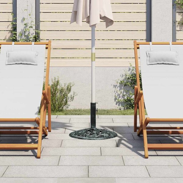 Stalak za suncobran zeleni 9 kg 40 cm od lijevanog željeza - Zelena / 40 x 40 x 32 cm