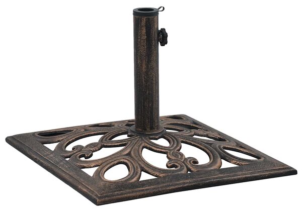 Stalak za suncobran brončani 12 kg 49 cm od lijevanog željeza - Smeđa / 49 x 49 x 33 cm