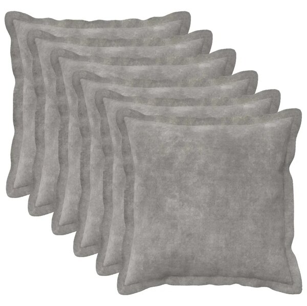 Presvlaka za jastuk 6 pcs HOUTEN Svjetlosiva 35 x 35 cm - Svjetlosiva 35 x 35 cm 6