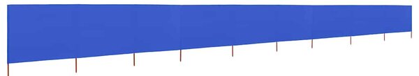 Vjetrobran s 9 panela od tkanine 1200 x 80 cm azurno plavi - Plava / 1200 x 80 cm