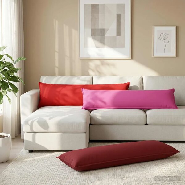 Jastuk s jastukom HOUTEN Vinska crvena 40 x 145 cm Poliester - boja crnog vina 40 x 145 cm 1