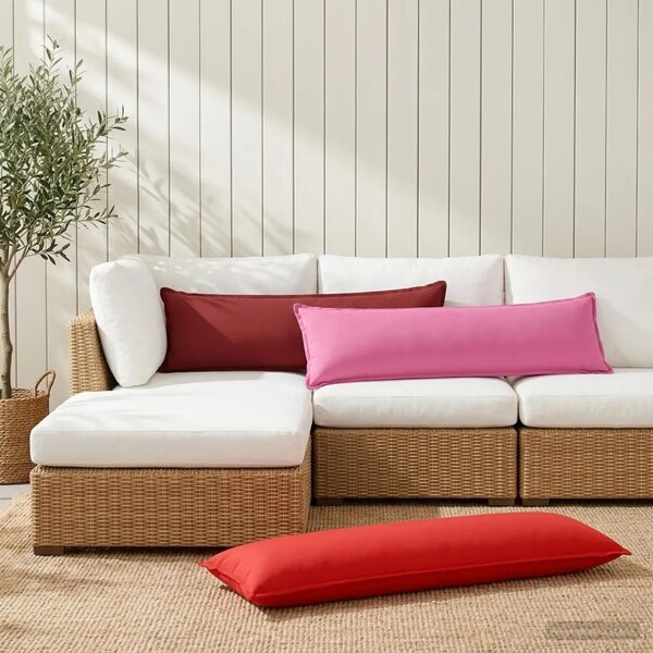 Jastuk s jastukom HOUTEN Vinska crvena 40 x 145 cm Poliester - boja crnog vina 40 x 145 cm 1
