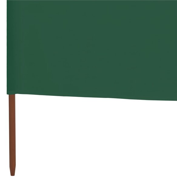 Vjetrobran s 9 panela od tkanine 1200 x 80 cm zeleni - Zelena / 1200 x 80 cm