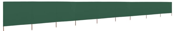 Vjetrobran s 9 panela od tkanine 1200 x 80 cm zeleni - Zelena / 1200 x 80 cm