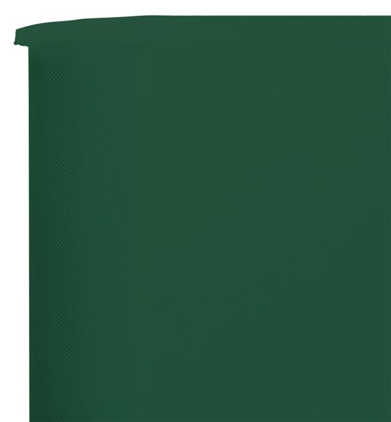 Vjetrobran s 9 panela od tkanine 1200 x 80 cm zeleni - Zelena / 1200 x 80 cm