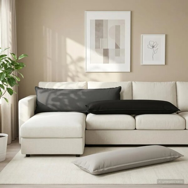 Jastuk s jastukom HOUTEN Siva 40 x 145 cm Poliester - Siva 40 x 145 cm 1