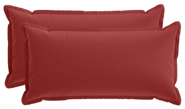 Jastuk s jastukom HOUTEN 2 kom. Vinska crvena Poliester - boja crnog vina 40 x 80 cm 2