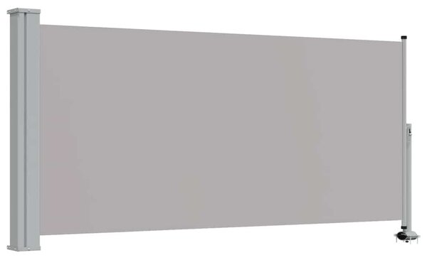 Uvlačiva bočna tenda za terasu 120 x 300 cm siva - Siva / 120 x 300 cm