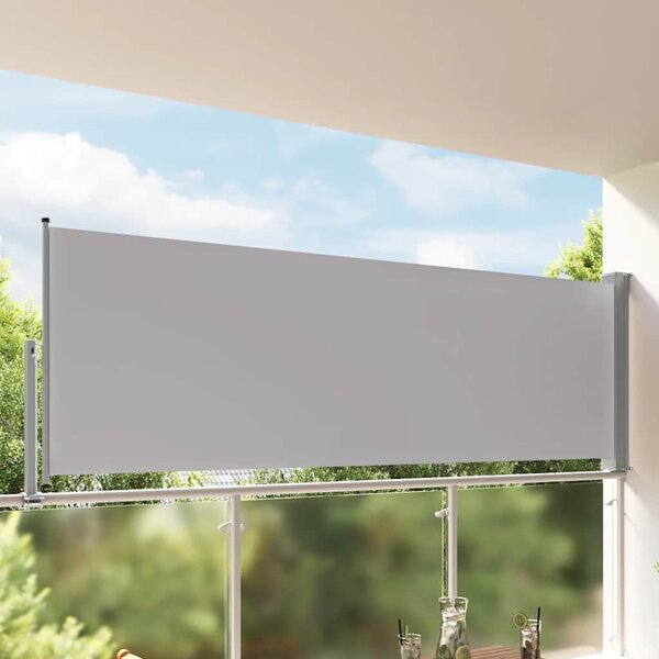 Uvlačiva bočna tenda za terasu 120 x 300 cm siva - Siva / 120 x 300 cm