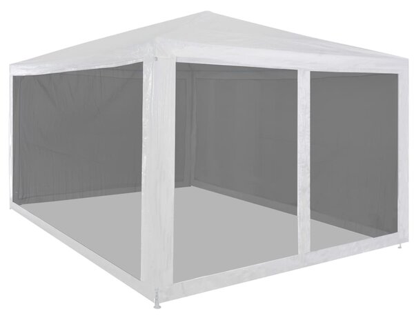 Šator za zabave s 4 mrežasta bočna zida 4 x 3 m - Bijela / 3 x 4 m
