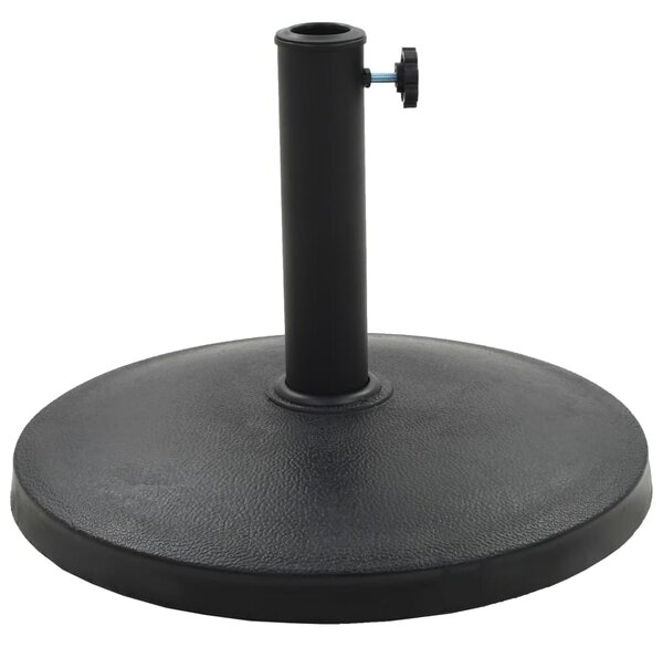 Stalak za suncobran od poliesterske smole okrugli 10 kg crni - Crna / N/A