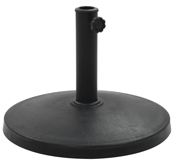 Stalak za suncobran od poliesterske smole okrugli 10 kg crni - Crna / N/A