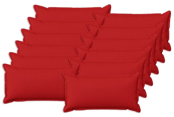 Presvlaka za jastuk 12 pcs HOUTEN Crvena 40 x 80 cm Umjetni lan - Crvena 40 x 80 cm 12