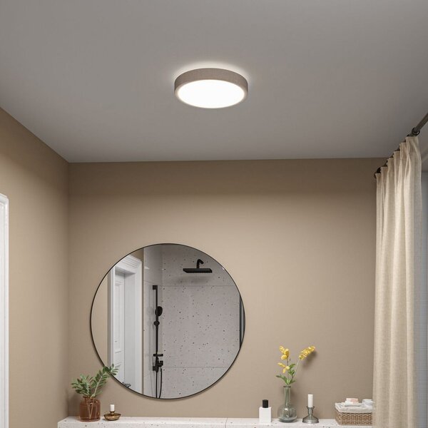 Paulmann Cosara LED panel, Ø 30 cm, bež, IP44, 3000K, Bež, Dnevni boravak/blagovaonica, Plastika