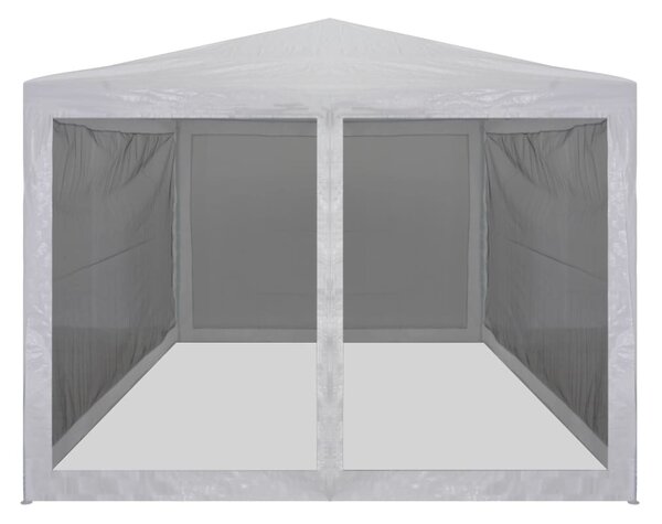 Šator za zabave s 4 mrežasta bočna zida 4 x 3 m - Bijela / 3 x 4 m