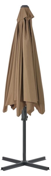 Vanjski suncobran s čeličnim stupom 300 cm smeđesivi - Tupe / N/A