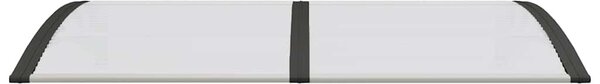Nadstrešnica za vrata crna i prozirna 150 x 75 cm polikarbonat - Crna / 150 x 75 cm
