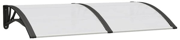 Nadstrešnica za vrata crna i prozirna 150 x 75 cm polikarbonat - Crna / 150 x 75 cm