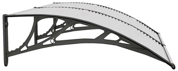 Nadstrešnica za vrata crna i prozirna 150 x 75 cm polikarbonat - Crna / 150 x 75 cm