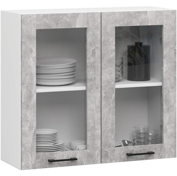 Kuhinjski set 240 cm Ozara II C (bijela + beton)
